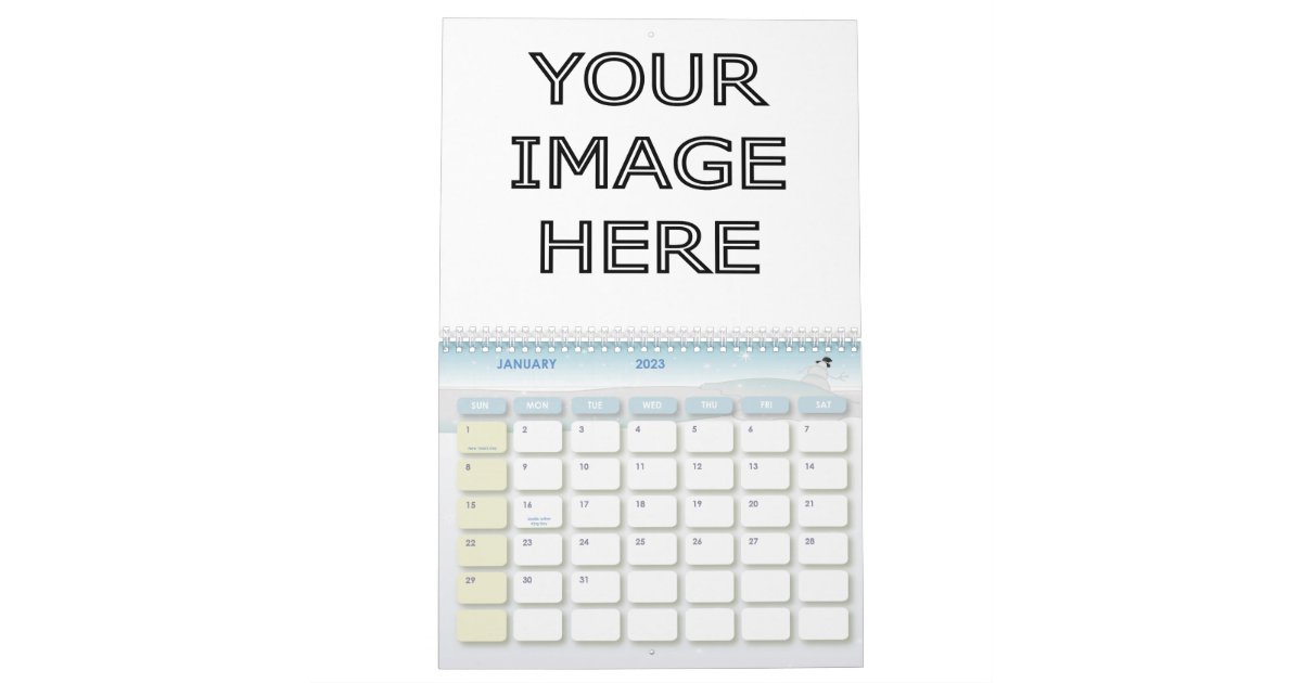 Custom Personalised Blank Calendar Template Zazzle com