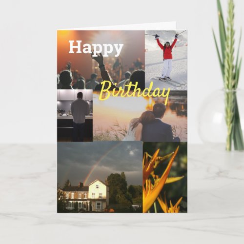 Custom Personalised Collage Photo Birthday Card
