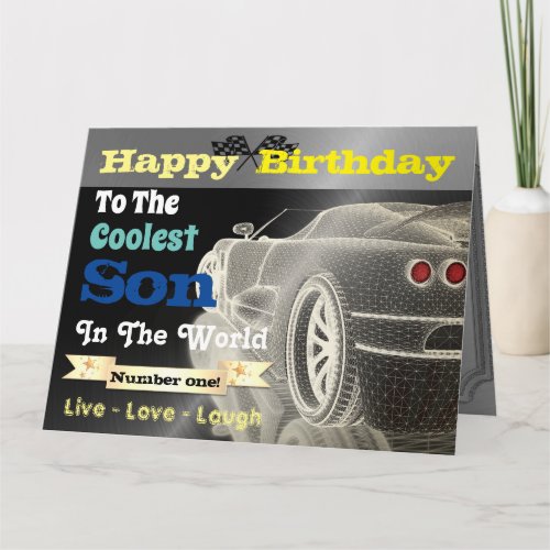 Custom Personalised Cool Birthday Card For Son