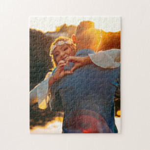Custom Personalised Couple's Photo Newlywed Lovers Jigsaw Puzzle
