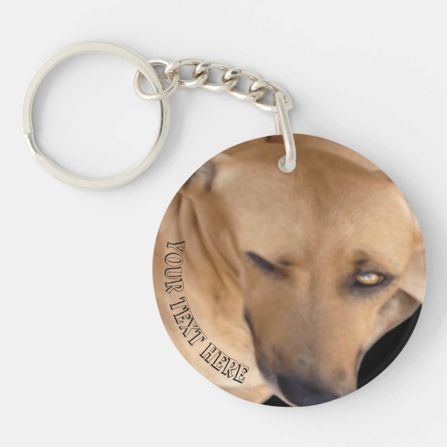 Custom Personalised Dog Face Keychain (Front)