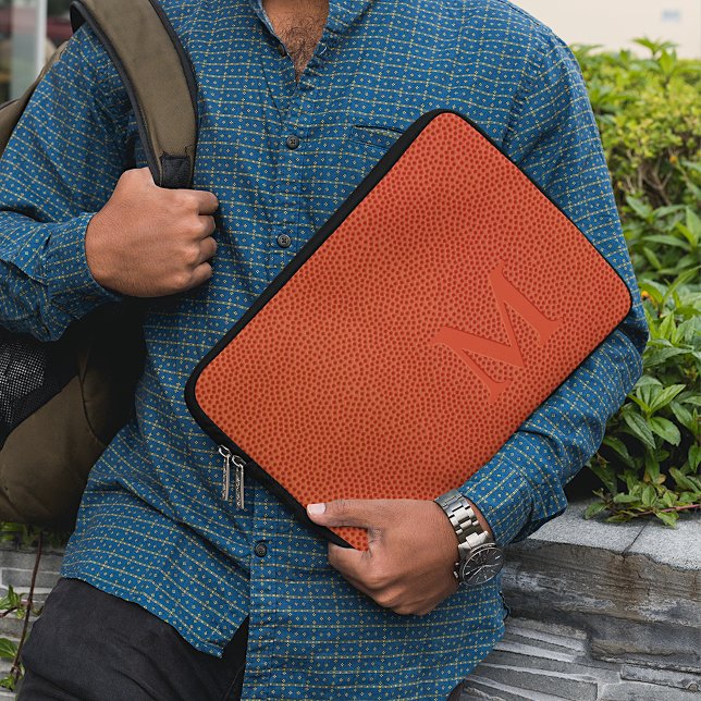 Custom Personalised Faux Basketball Leather Skin Laptop Sleeve (Creator Uploaded)