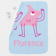 Custom Personalised Floral Nursery Baby Blanket