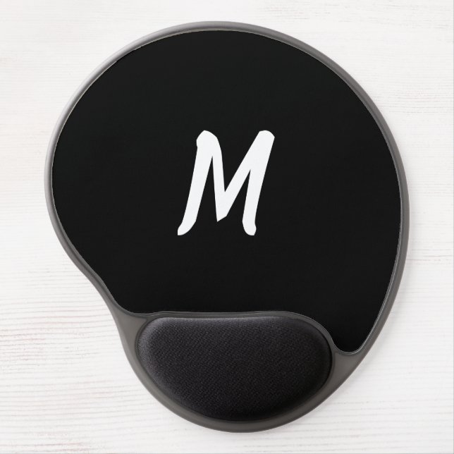 Custom Personalised Gel Mouse Mat Black (Front)