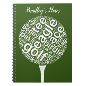 Custom Personalised Golf Notebook