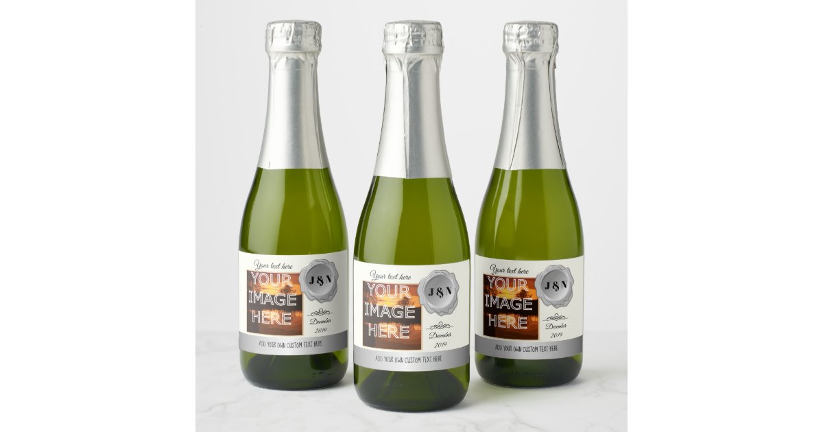 Custom Personalised Mini Champagne Bottle Labels | Zazzle.com