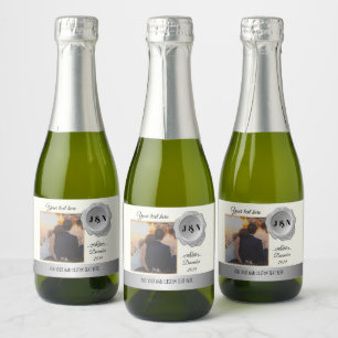 Custom Personalised Mini Sparkling Wine Bottle Lab Label