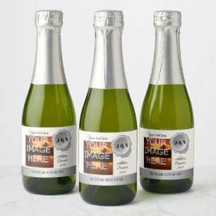 Custom Personalised Mini Sparkling Wine Bottle Lab Label