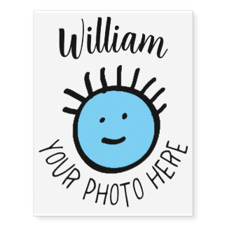 Custom personalised NAME + IMAGE Temporary Tattoo