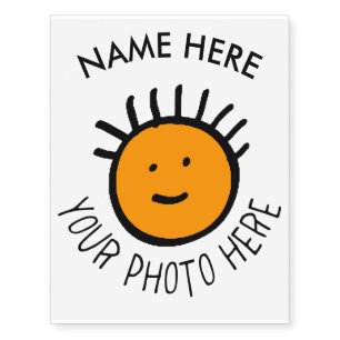 Custom personalised NAME + IMAGE Temporary Tattoo