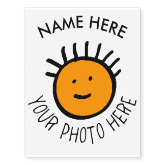 Custom personalised NAME + IMAGE Temporary Tattoo