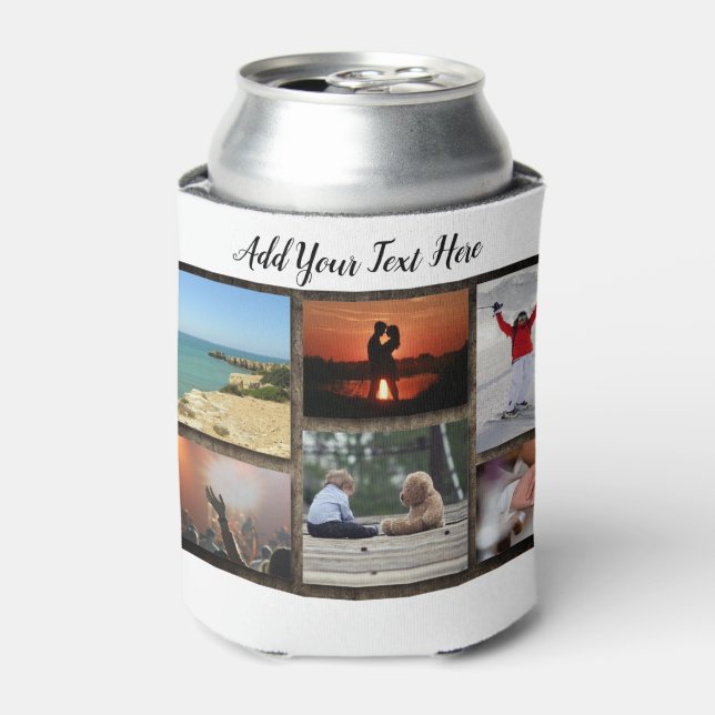 Custom Personalised Photo Collage Stubby Holder Can Cooler (Can Front)