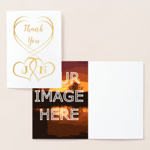 Custom Personalised Photo Upload Thank You Foil Card