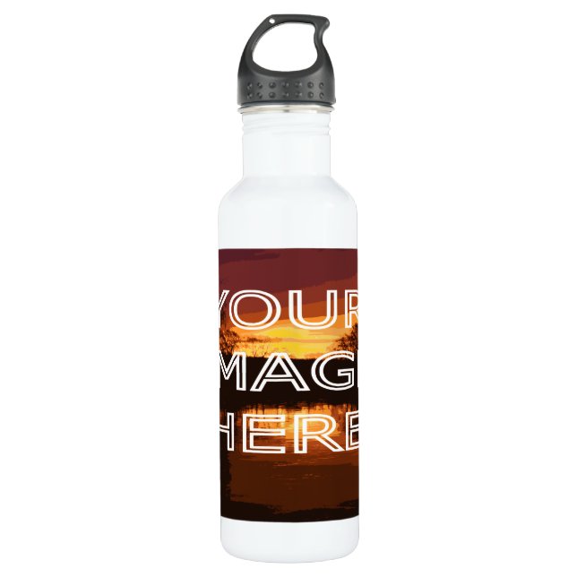 Custom Personalised Photo Upload Water Bottle (Front)