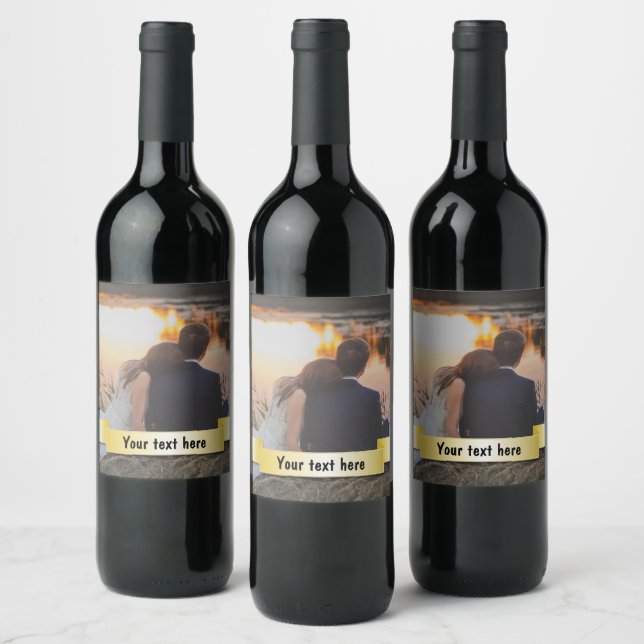 Custom Personalised Photo Wine Label (Bottles)