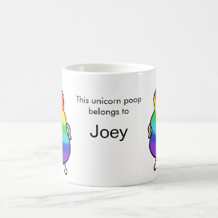 Custom Personalised Unicorn Poop Funny Mug Cute