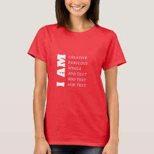 Custom personality qualities simple red  T-Shirt