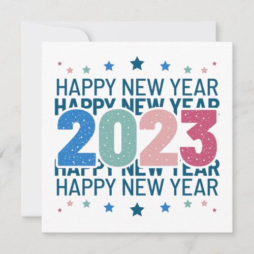 Custom Personalize Colorful Happy New Year 2023 Save The Date