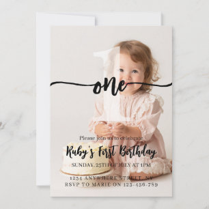 Custom Personalize First Birthday Invitation