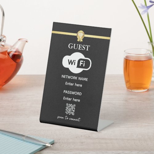 Custom personalize guest wifi sign