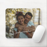 Custom Personalize Photo And Names Design Mouse Pad<br><div class="desc">Cute simple mouse pad with option to personalize or customize with a text or names and photo of your choice. Unique keepsake decor gift for newly weds,  lovers,  married couples,  or boyfriend and girlfriend,  easily customizable with a photograph of your choice.</div>