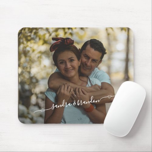 Custom Personalize Photo And Names Template Mouse Pad