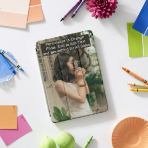 Custom Personalize Photo Artwork Add Name Slogan iPad Pro Cover