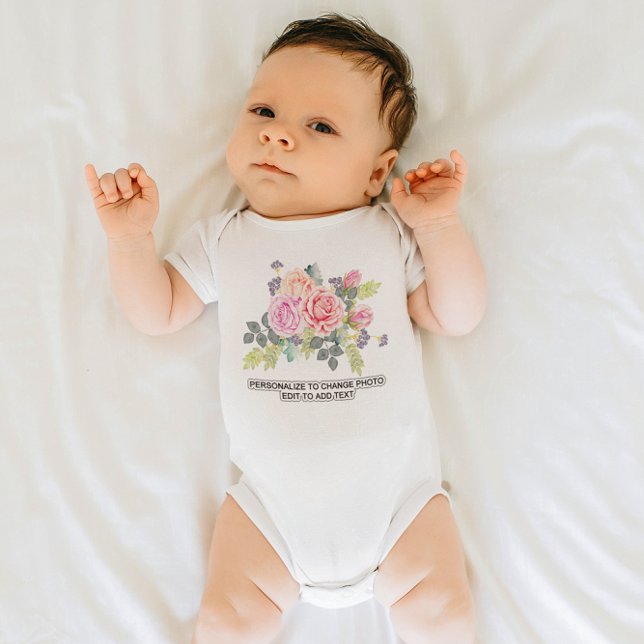 Custom Personalize Photo Artwork Add Text Slogan Baby Bodysuit (Custom Personalize Photo Artwork Add Text Slogan Baby Bodysuit)