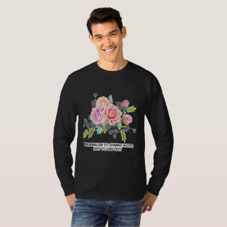 Custom Personalize Photo Artwork Dark Long Sleeve T-Shirt