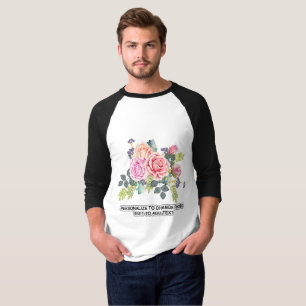 Custom Personalize Photo Artwork Quote 3/4 Sleeve T-Shirt