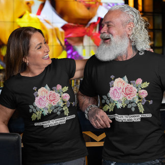 Custom Personalize Photo Artwork Quote Dark Unisex T-Shirt