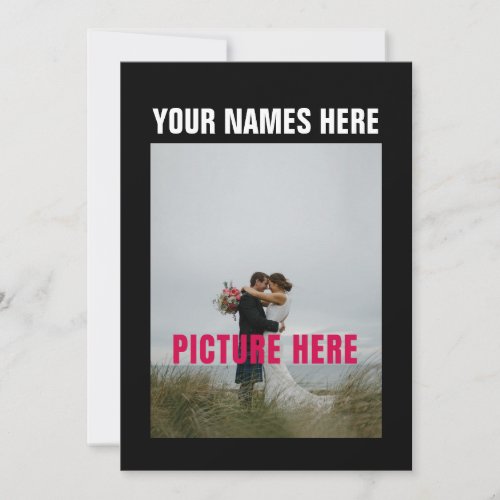 Custom Personalize Photo Image Invitation