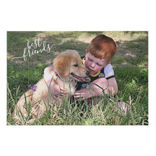Custom Personalize Photo Template w/ Best Friends Faux Canvas Print