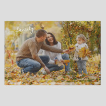 Custom Personalize Photo Template w/ Family Text Faux Canvas Print