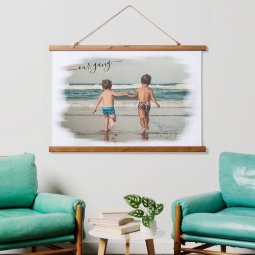 Custom Personalize Photo Template w Our Gang Text Hanging Tapestry