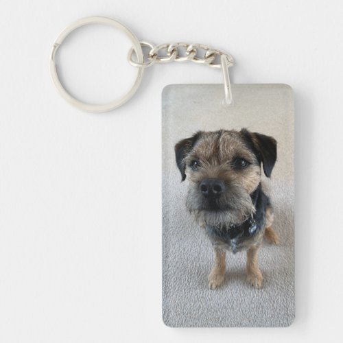 Custom Personalize Two Photo Double Sided Keychain