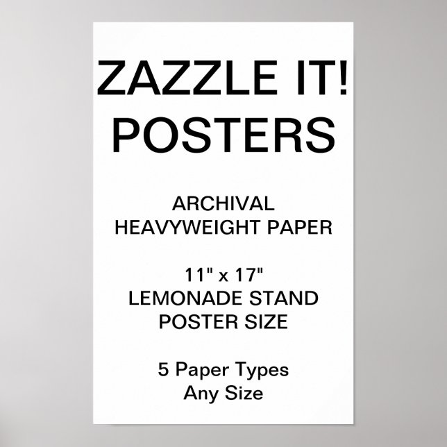 Custom Personalized 11"x17" Archical Paper Poster (Front)