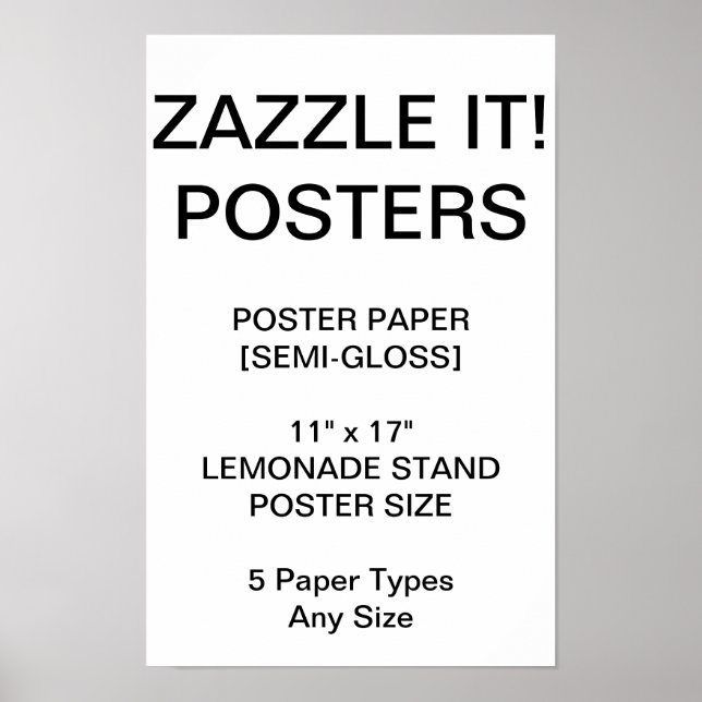 Custom Personalized 11"x17" Semi-Gloss Poster (Front)