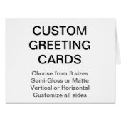 Custom Personalized 11" x 8.5" Photo Greeting Card (Front Horizontal)