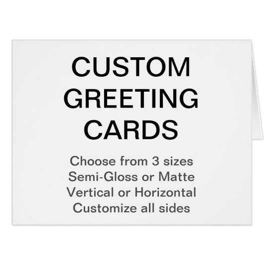 Custom Personalized 11" x 8.5" Photo Greeting Card (Front Horizontal)