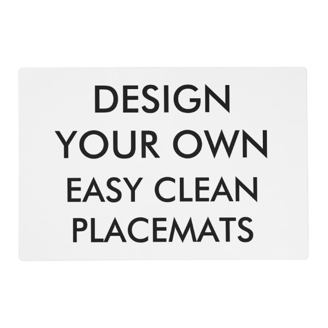 Custom Personalized 12" x 8" Easy Clean Placemat (Front)