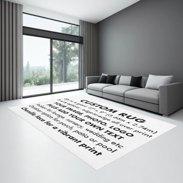 Custom Personalized 12' x 9' Giant Chenille Rug (Insitu (Indoor 3))
