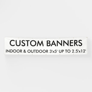 Custom Personalized 12'x2.5' Banner Blank Template