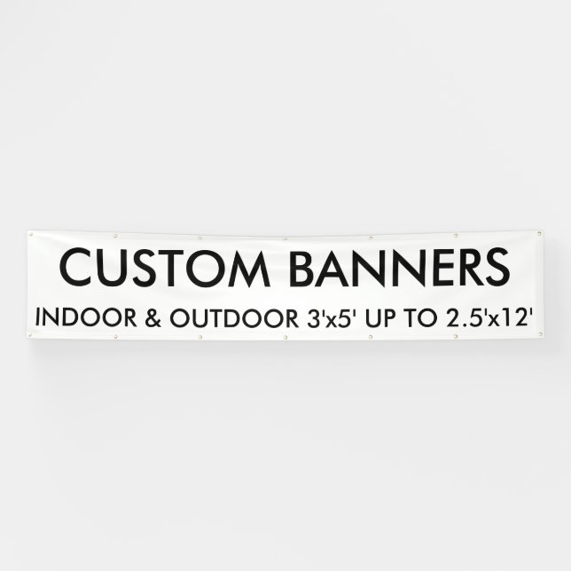 Custom Personalized 12'x2.5' Banner Blank Template (Horizontal)