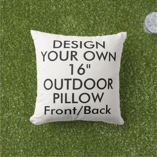 Custom Personalized 16" Poly OUTDOOR Throw Pillow