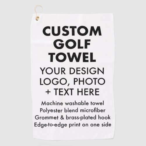 Custom personalized 16 x 24 Golf Towel Blank