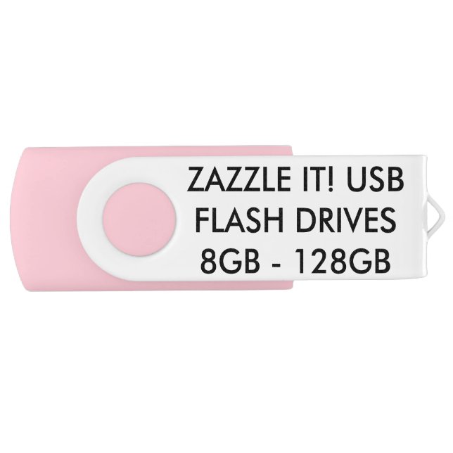 Custom Personalized 16GB Pink USB Flash Drive (Front)