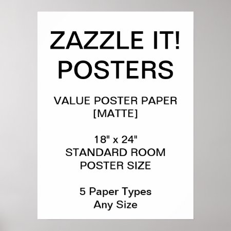 Custom Personalized 18"x24" Value Matte Poster