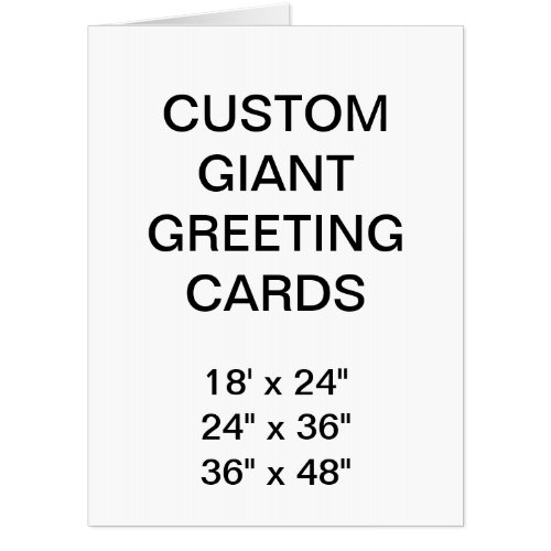 Custom Personalized 18 x 24 Giant Greeting Card