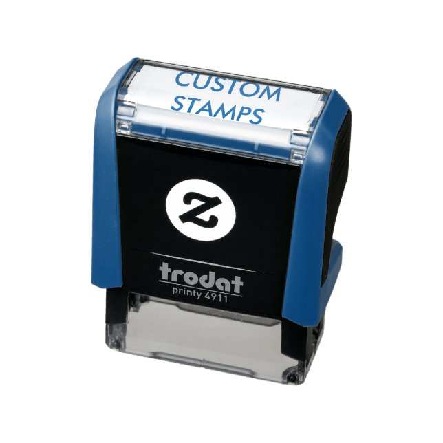 Custom Personalized 1.4" x 0.4" Self-inking Stamp (Product)